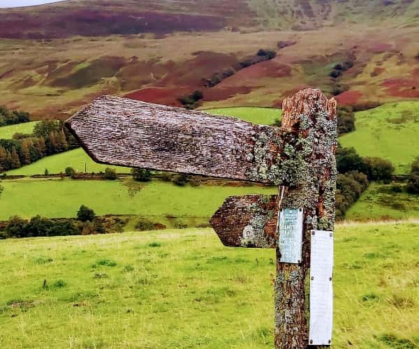 Signpost in the Brecon Beacons