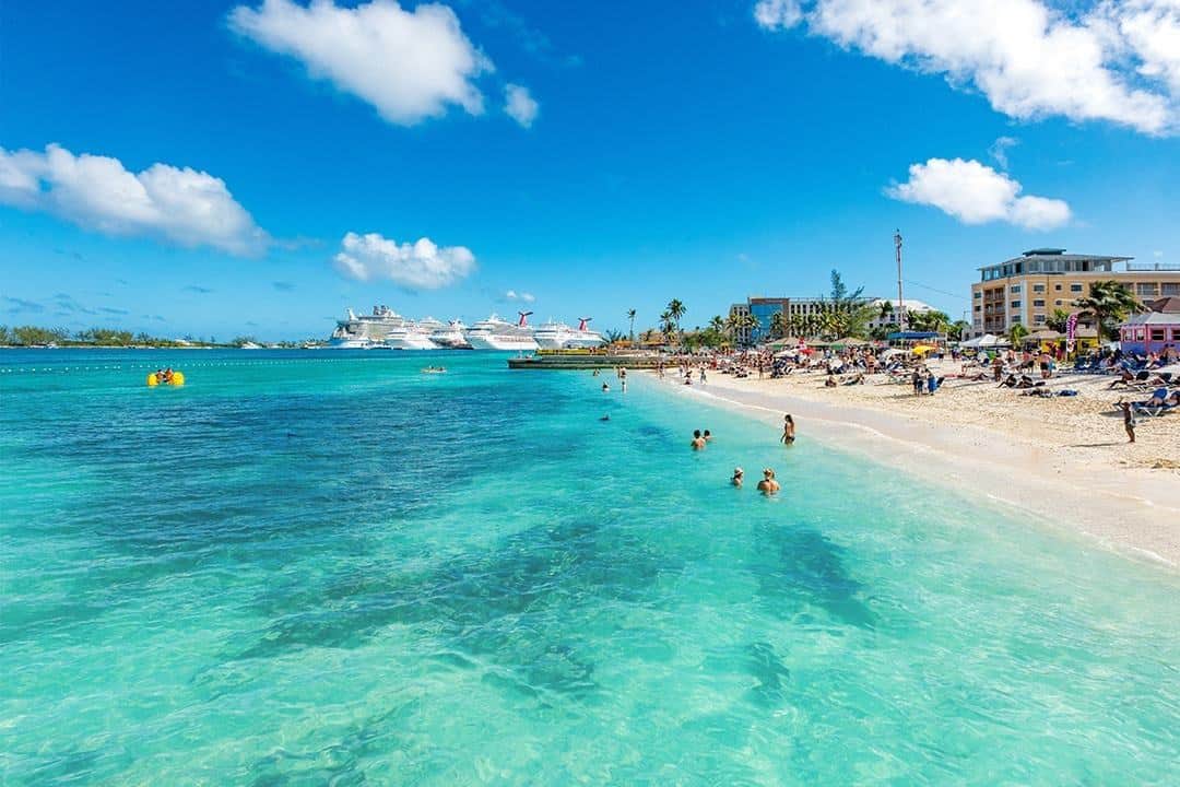 Junkanoo Beach''s water is inviting in Nassau, Bahamas Best Christmas beach vacations for families - Junkanoo Beach, Bahamas