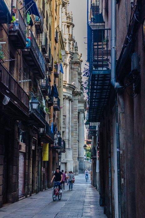 A street view of El Born Barrio - Barcelona pictures