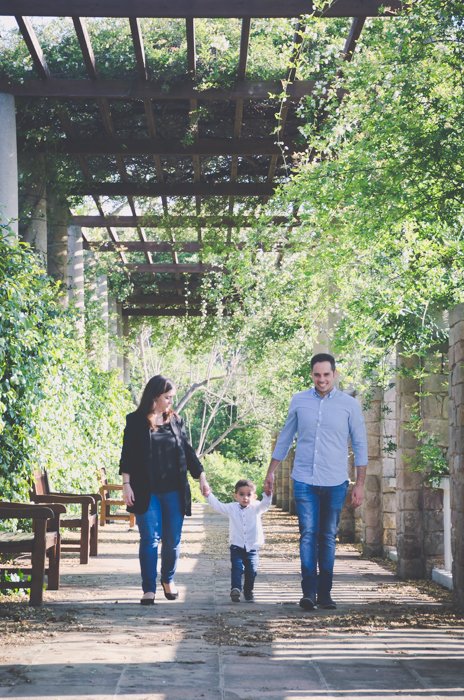 A family walking through the Greek Theater in Montjuïc - best barcelona pictures