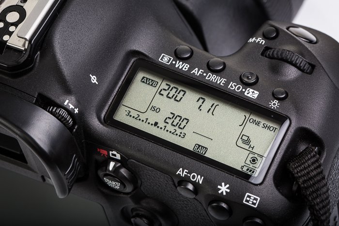 A close up of camera settings