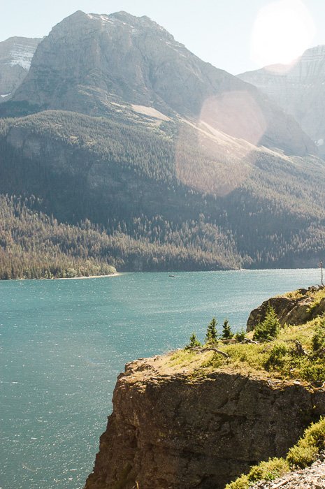 Travel photography of a stunning bright landscape and water.