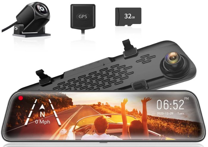Wolfbox 12 backup camera product photo