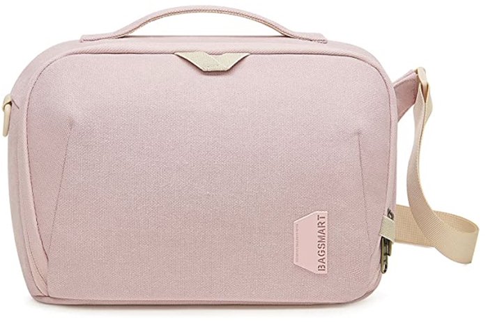 pink BAGSMART Crossbody DSLR Camera Bag
