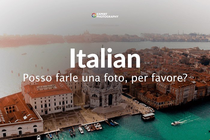 how to say can i take a picture in Italian