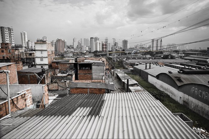 Travel photography shot of a sprawling urban landscape on an overcast day