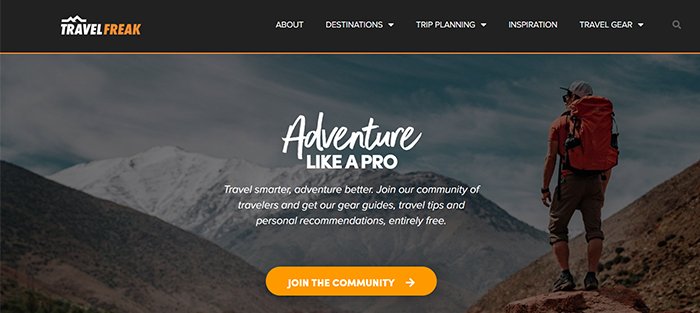 screenshot travelfreak travel photography blog