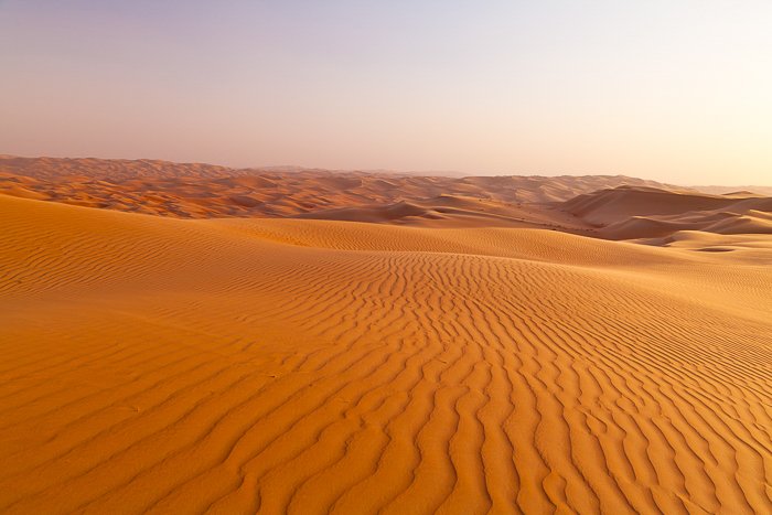 warm orange desert sands in the UAE
