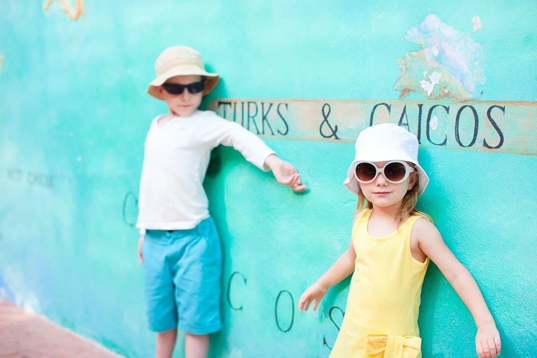 Adorable kids in Turks and Caicos Best family vacations at Christmas